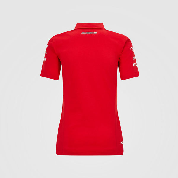 Scuderia Ferrari F1 Team Womens Puma Short Sleeve Rosso Corsa Red Polo Shirt 2020