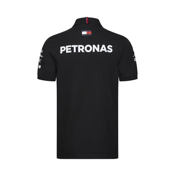 Mercedes AMG Petronas F1 Team Mens Polo Black Shirt 2019