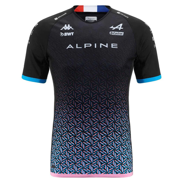 Alpine Racing F1 Driver Pierre Gasly Kids Black/Liquid Blue/Pink T-Shirt