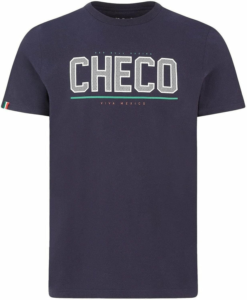 Red Bull Racing F1 Mens Driver Sergio Checo Perez Graphic Navy T-Shirts