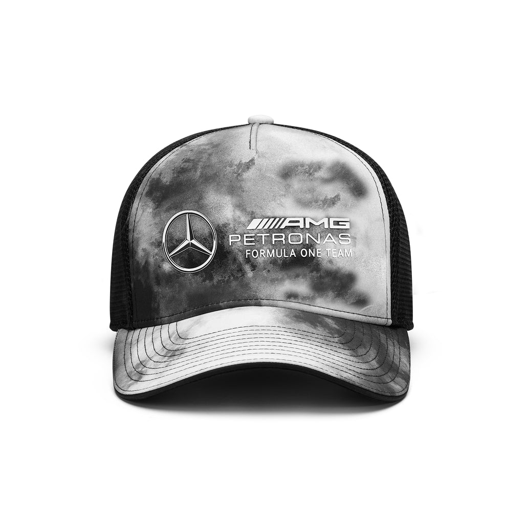Mercedes AMG Petronas F1 Team Tie-Dye Trucker Grey Hat
