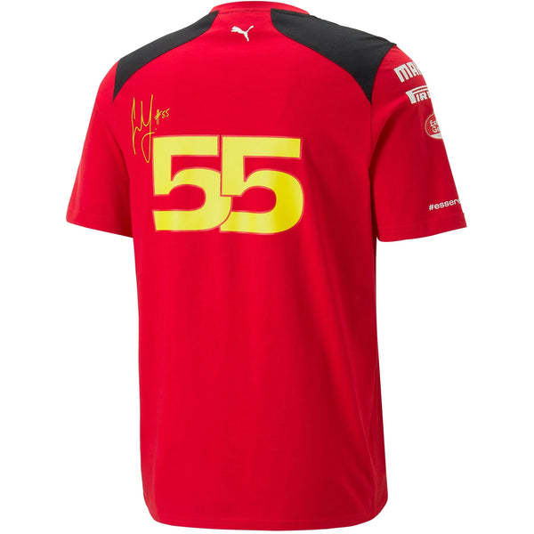 Scuderia Ferrari F1 Driver Carlos Sainz Mens Red T-Shirt