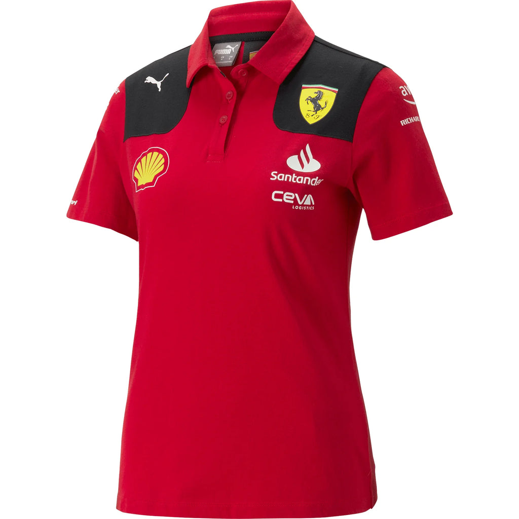 Scuderia Ferrari F1 Team Womens Red Polo Shirt