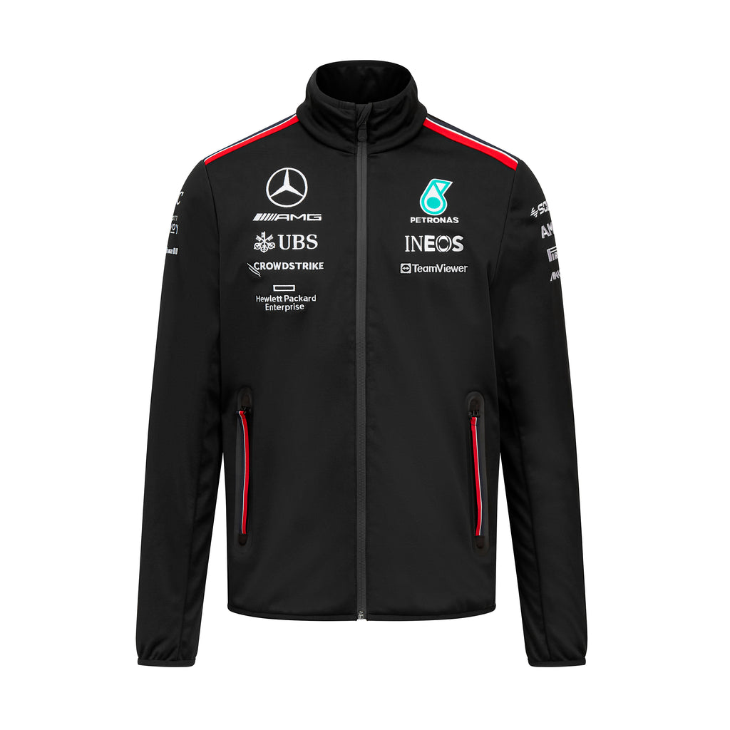 Mercedes AMG Petronas F1 Team Mens Softshell Black Jacket