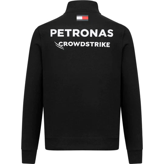 Mercedes AMG Petronas F1 Team Mens 1/4 Zip Black Sweatshirt