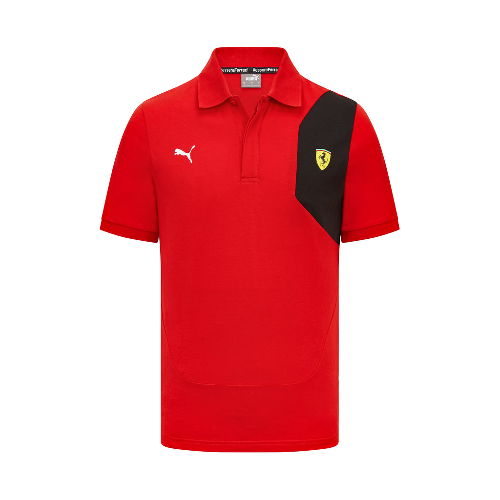 Scuderia Ferrari F1 Team Mens Classic Red/Black Polo