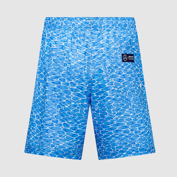 Mercedes AMG Petronas F1 Driver George Russell 'No Diving' Blue Swimming Shorts