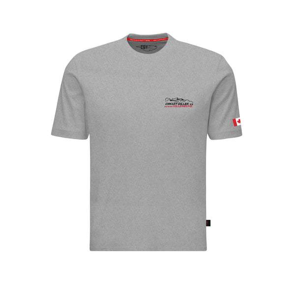 Circuit Gilles Villeneuve Event Collection Mens Small Logo Grey/Black T-Shirt