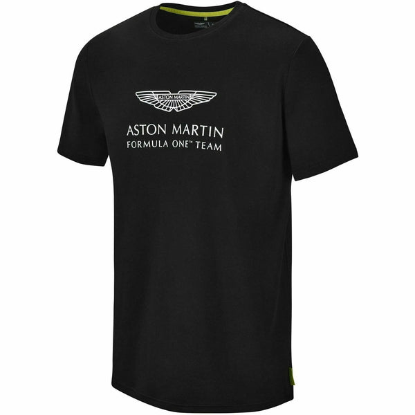 Aston Martin F1 Team Mens Essential Logo Black T-Shirt 2021