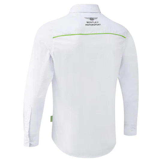Bentley Motorsports F1 Team Mens Long Sleeve Button Up White Shirt