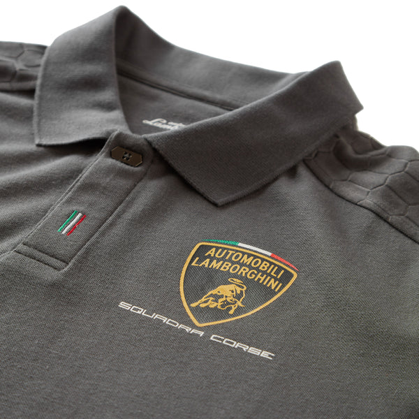 Automobili Lamborghini Grey Men's Travel Polo Shirt