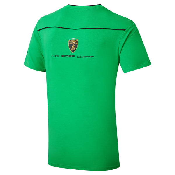 Automobili Lamborghini Squadra Corse Mens Travel Green T-Shirt