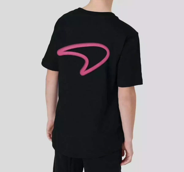McLaren Racing F1 Junior Miami Neon Graphic Black T-Shirt