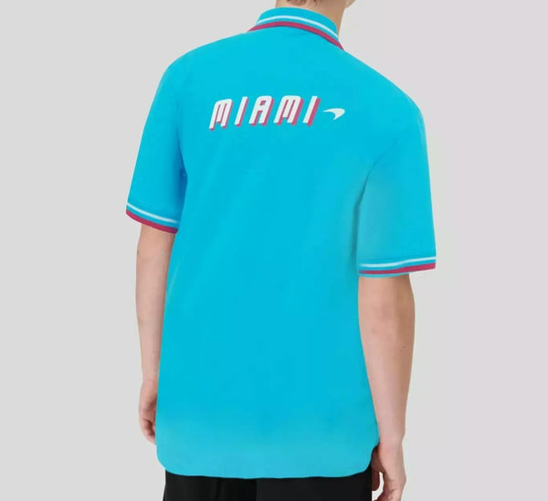 McLaren Racing F1 Junior Miami Graphic Vice Blue Polo Shirt