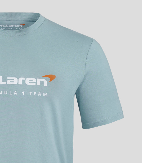 McLaren F1 Official Team Mens Team Core Essentials Cloud Blue / Papaya / Phantom T-Shirt