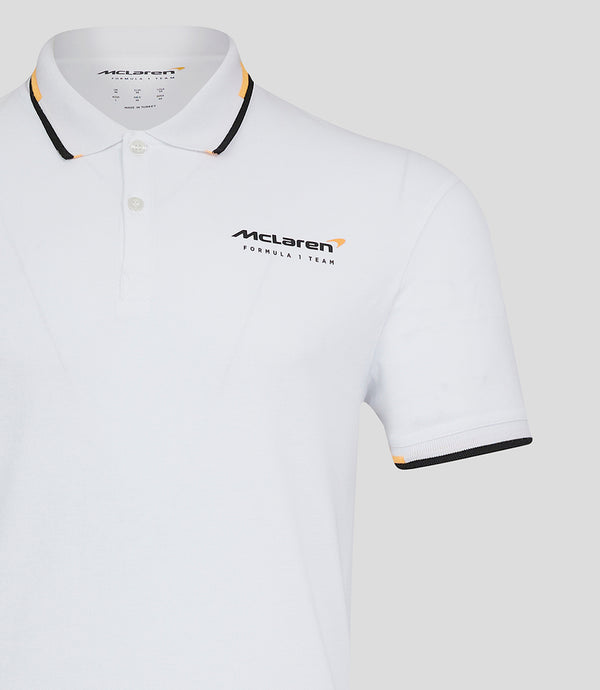 McLaren F1 Official Team Mens Core White Polo shirt