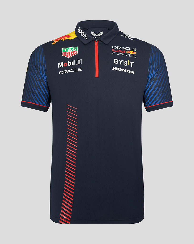 Oracle Red Bull Racing F1 Mens Short Sleeve Polo Night Sky Blue Shirt