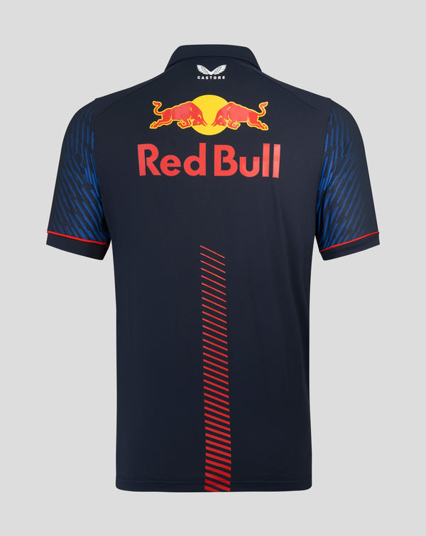 Oracle Red Bull Racing F1 Driver Max Verstappen Mens Short Sleeve Polo Night Sky Blue Shirt