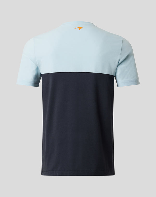 McLaren Racing F1 Gulf Mens Printed Stripe Blue T-shirt