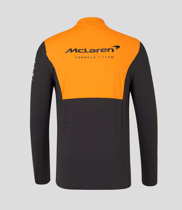 McLaren Racing F1 Team Mens Long Sleeve Quarter Zip Autumn Glory/Phantom Top