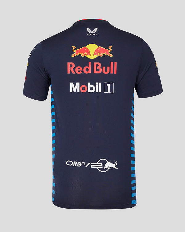 Red Bull Racing F1 Mens Replica Short Sleeve Night Sky Blue Set Up T Shirt