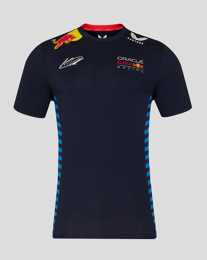 Red Bull Racing F1 Mens Max Verstappen Short Sleeve Night Sky Blue T-Shirt