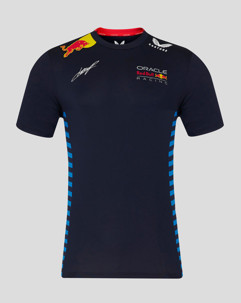 Red Bull Racing F1 Mens Driver Sergio Perez Short Sleeve Night Sky Blue T-Shirt