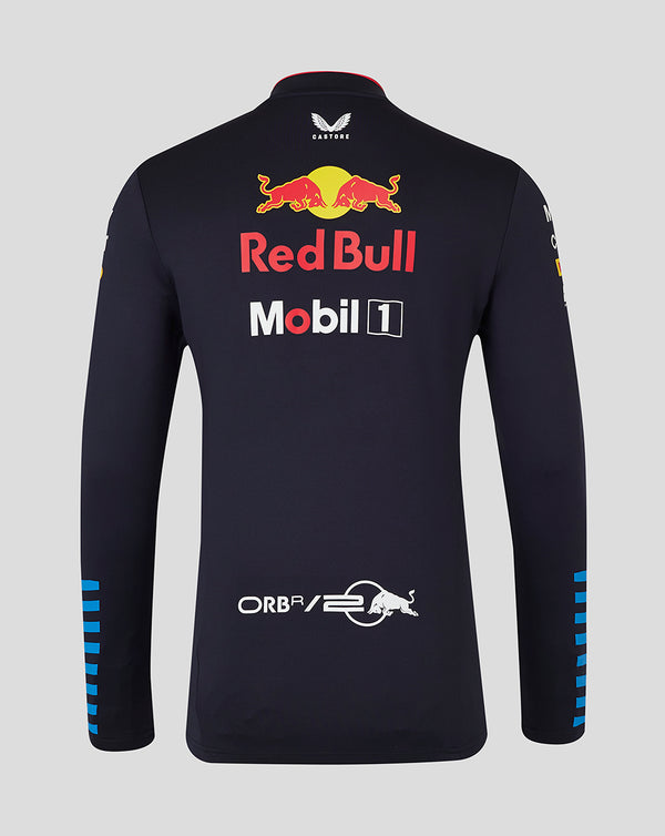 Oracle Red Bull Racing F1 Team Unisex Long Sleeve Night Sky Blue Quarter Zip Midlayer