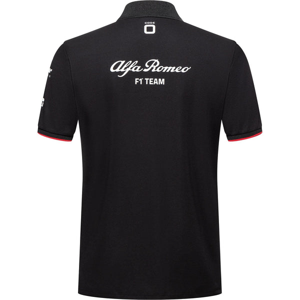 Alfa Romeo Racing F1 Mens Black Polo Shirt