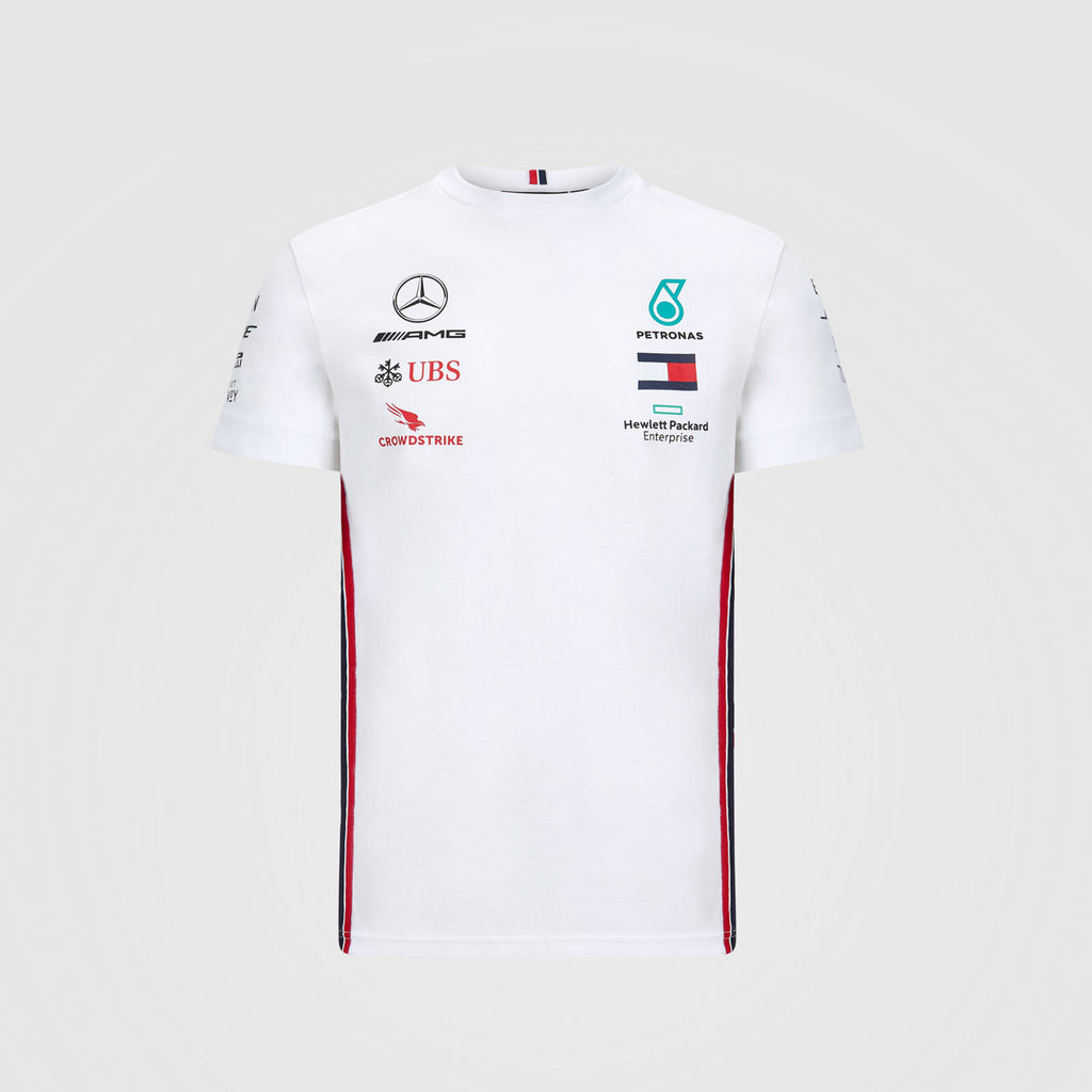 Mercedes AMG Petronas F1 Team Mens White T-Shirt 2020