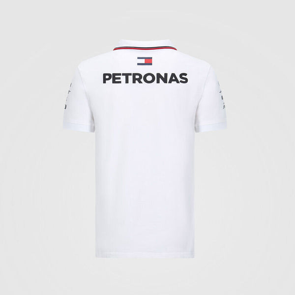 Mercedes AMG Petronas Team Mens White Polo 2020