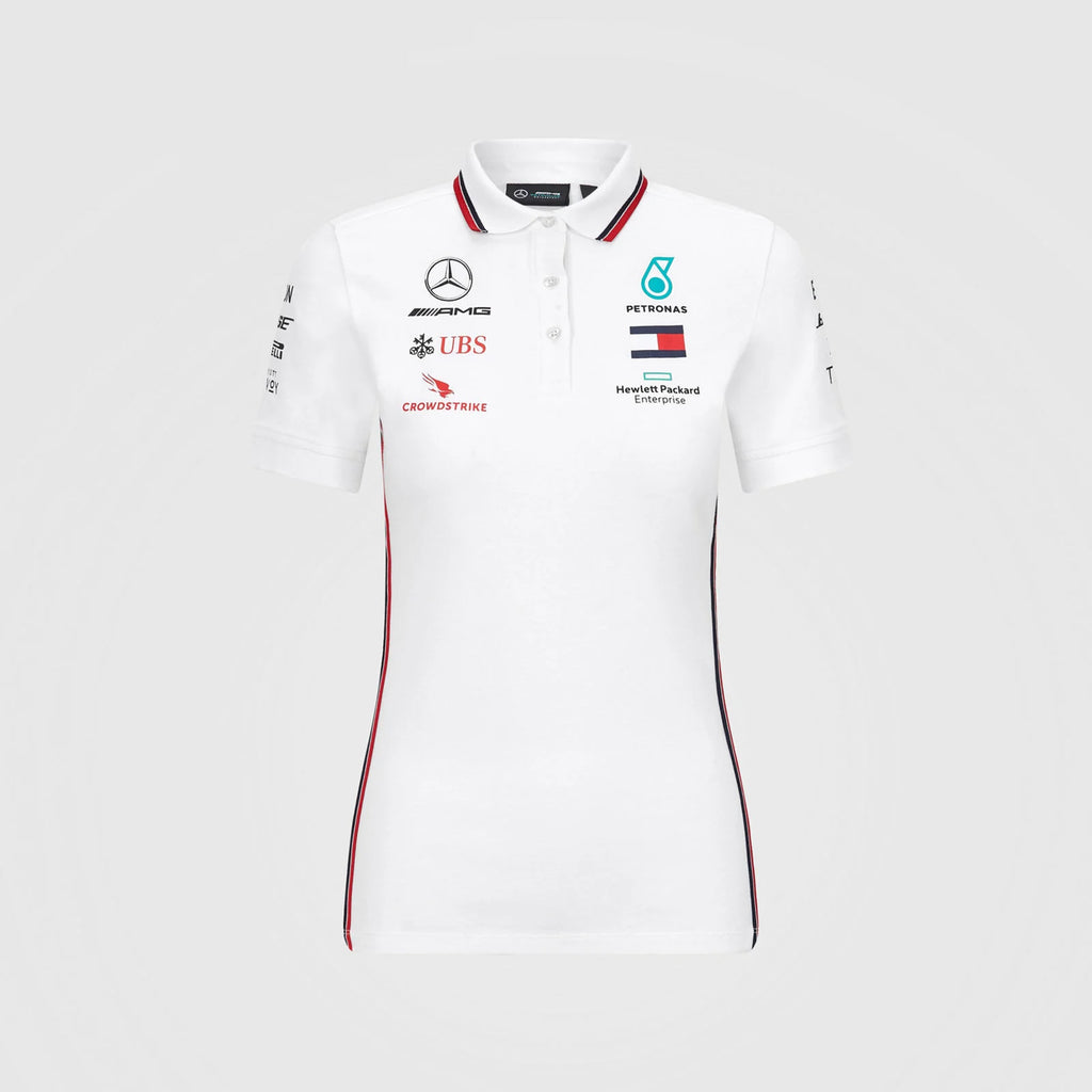 Mercedes AMG Petronas Team Womens White Polo 2020