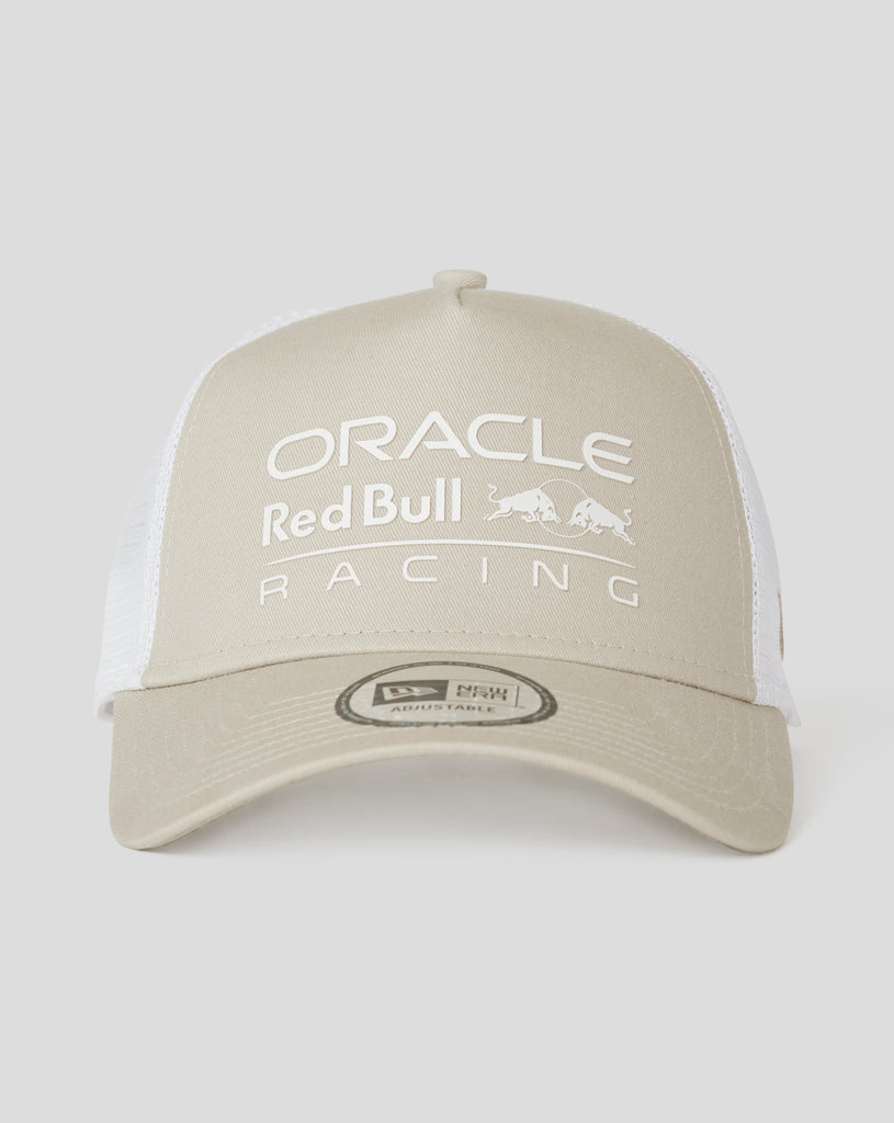 Casquette de baseball beige Oracle Red Bull Racing F1 Team New Era 9Forty Trucker 