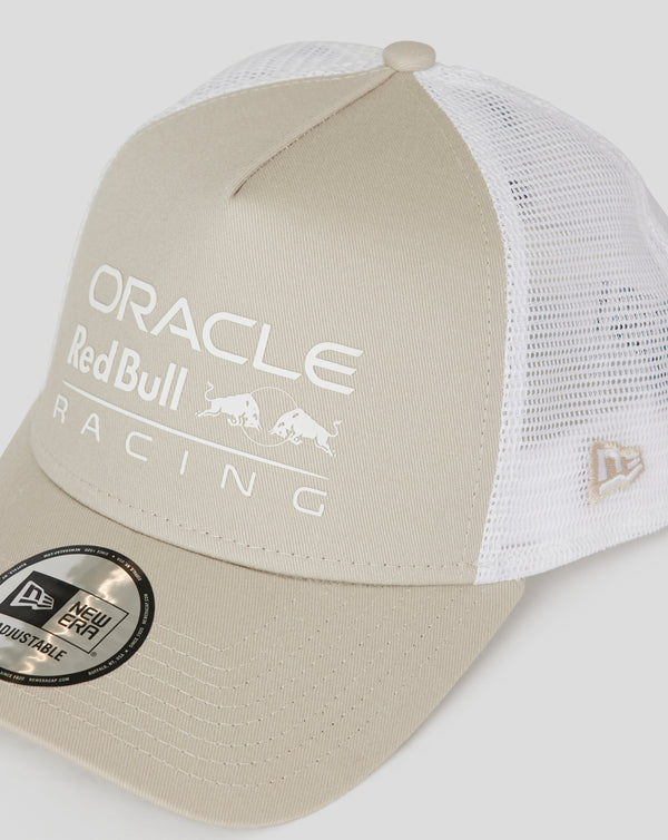 Casquette de baseball beige Oracle Red Bull Racing F1 Team New Era 9Forty Trucker 