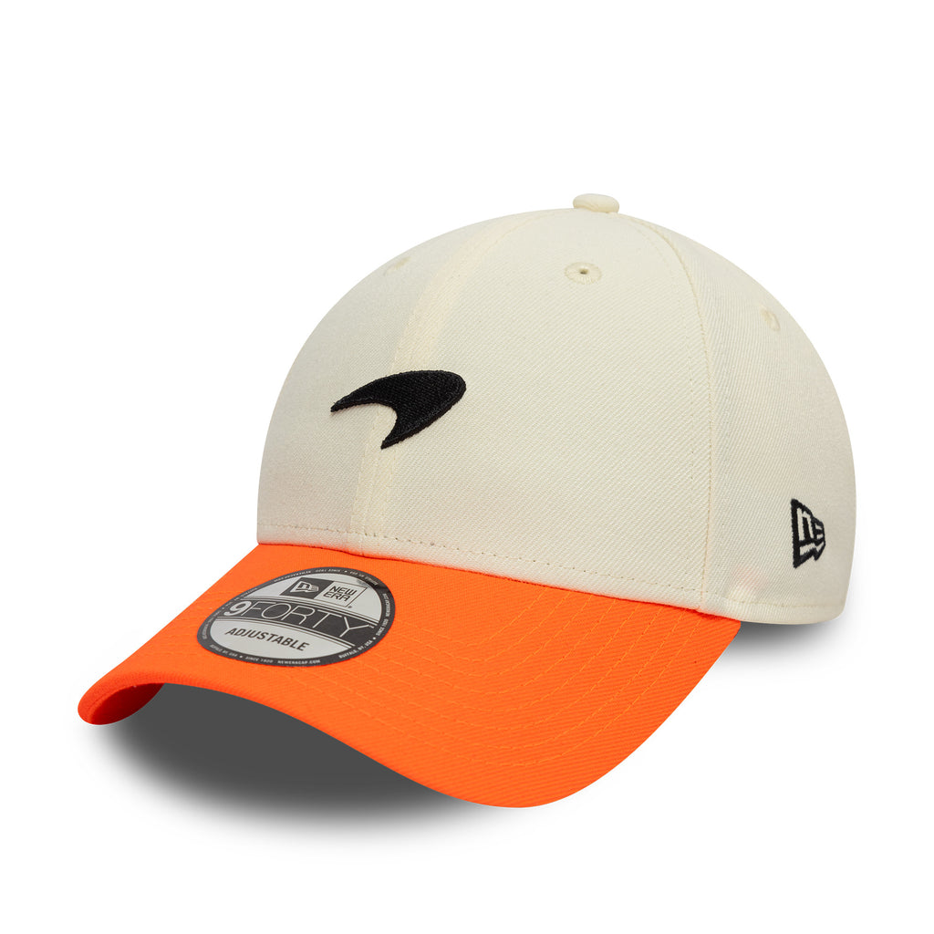 McLaren F1 Team New Era Unisex Contrast Visor 9Forty Open White Hat 2025