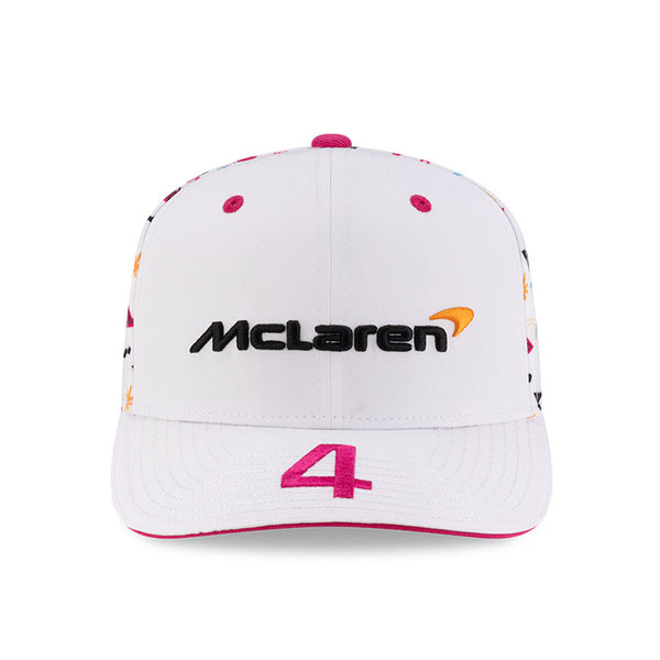 McLaren F1 Team New Era Unisex Driver Lando Norris Miami 9Seventy Stretch Snap White Hat 2025