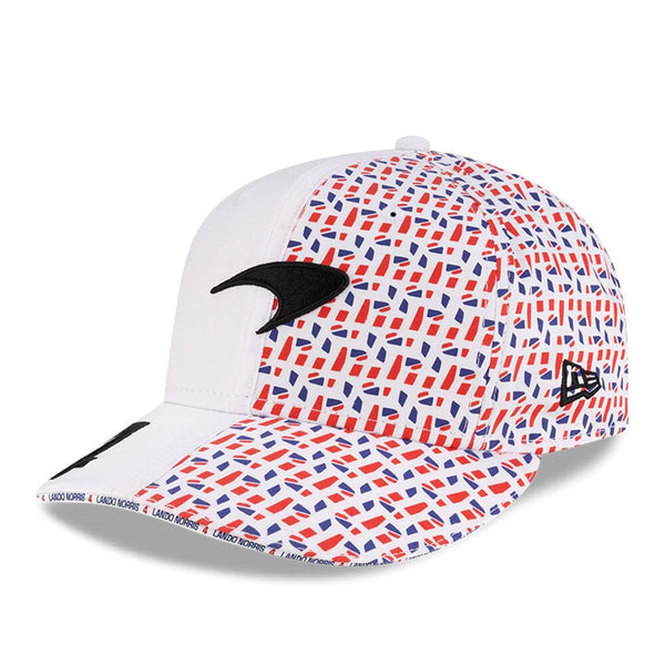 McLaren Racing F1 New Era Unisex 9Fifty Driver Lando Norris Silverstone GP Special Edition White Hat