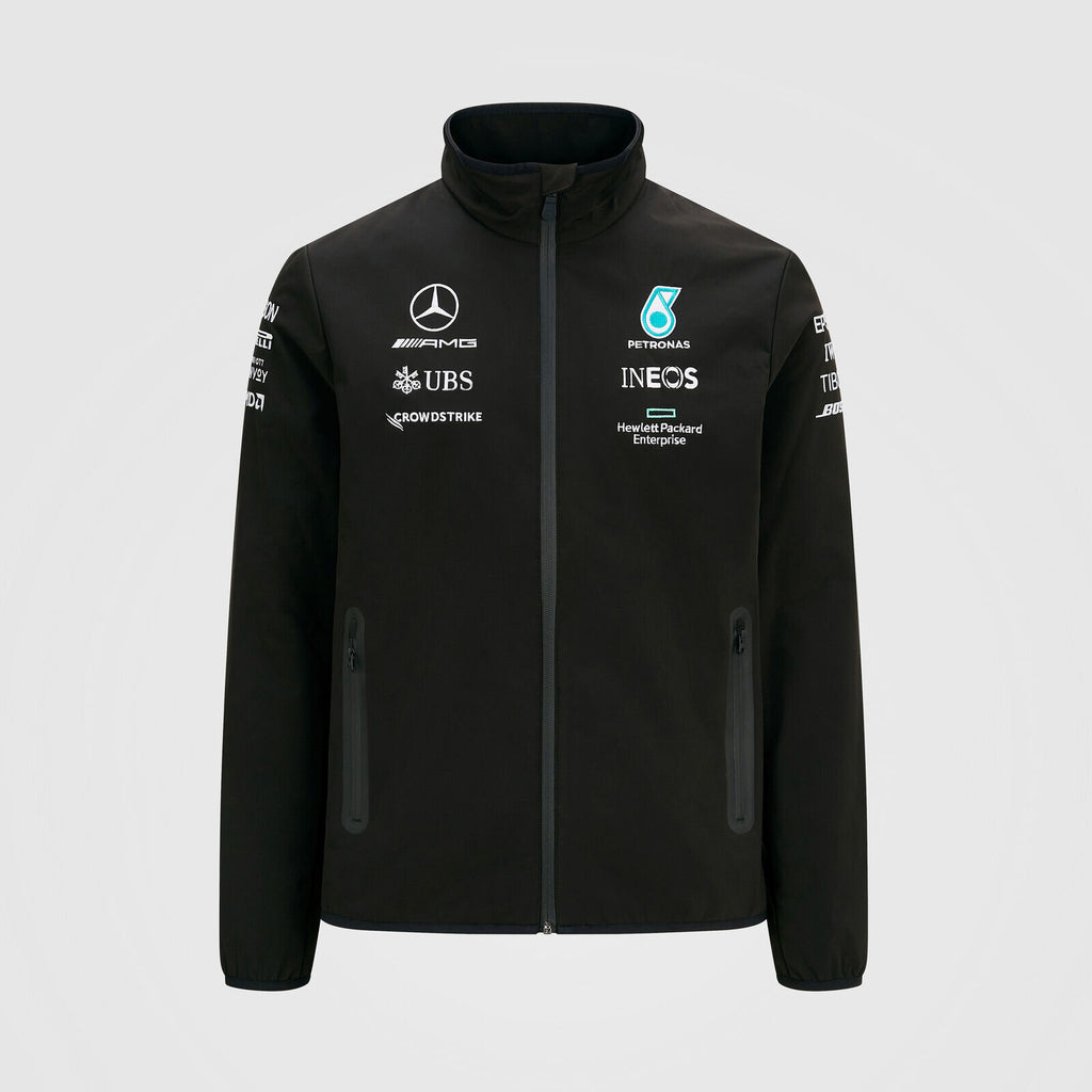 Mercedes AMG Petronas Team Mens Softshell Black Jacket 2021