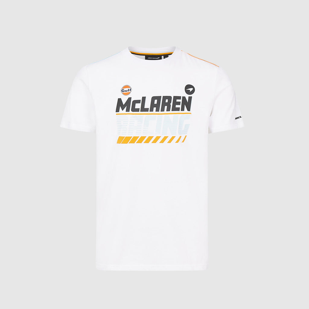 McLaren F1 Gulf Mens Graphic White T-shirt