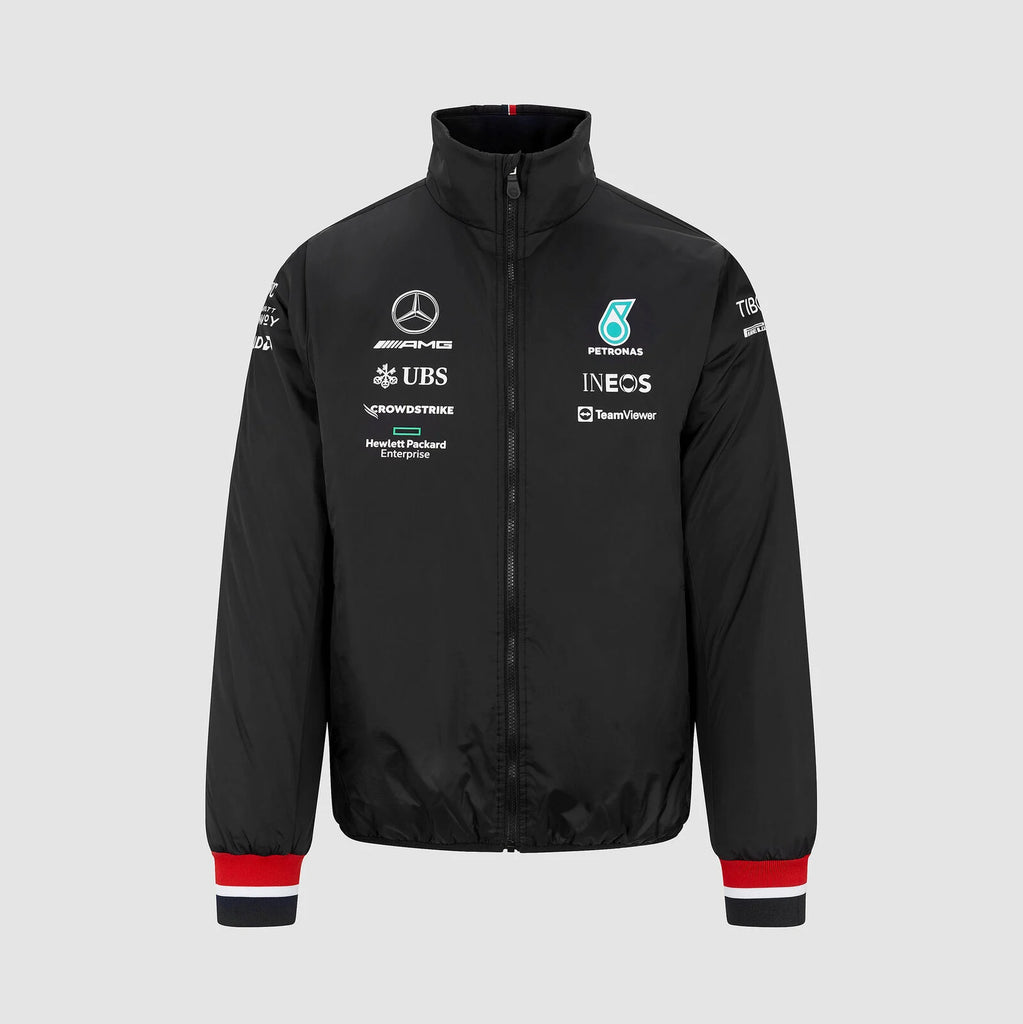 Mercedes AMG Petronas F1 Team Mens Lightweight Padded Black Jacket 2022