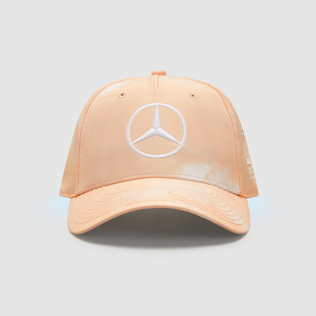 Mercedes AMG Petronas F1 Unisex Driver Lewis Hamilton 2022 Singapore GP Peach Hat