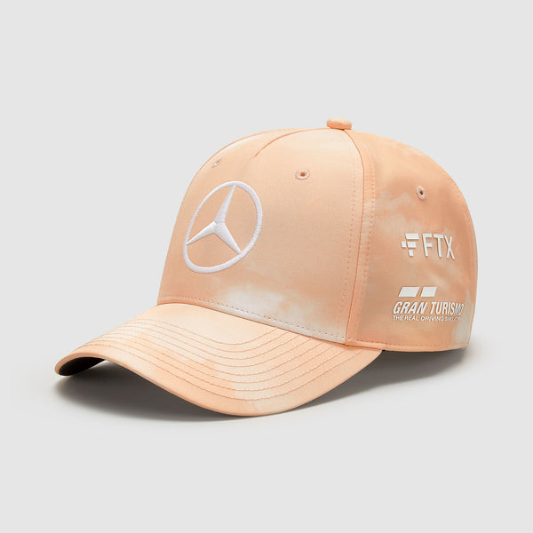 Mercedes AMG Petronas F1 Unisex Driver Lewis Hamilton 2022 Singapore GP Peach Hat