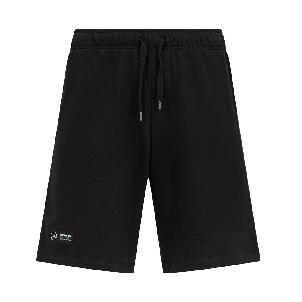 Mercedes AMG Petronas F1 Team Mens Black Sweat Shorts