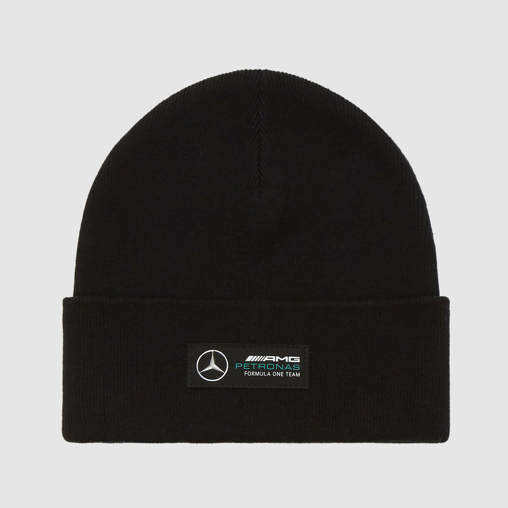 Mercedes AMG Petronas F1 Mens Black Beanie