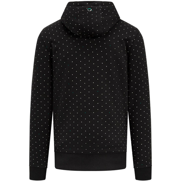 Mercedes AMG Petronas F1 Mens Polka Dot Black Hoodie