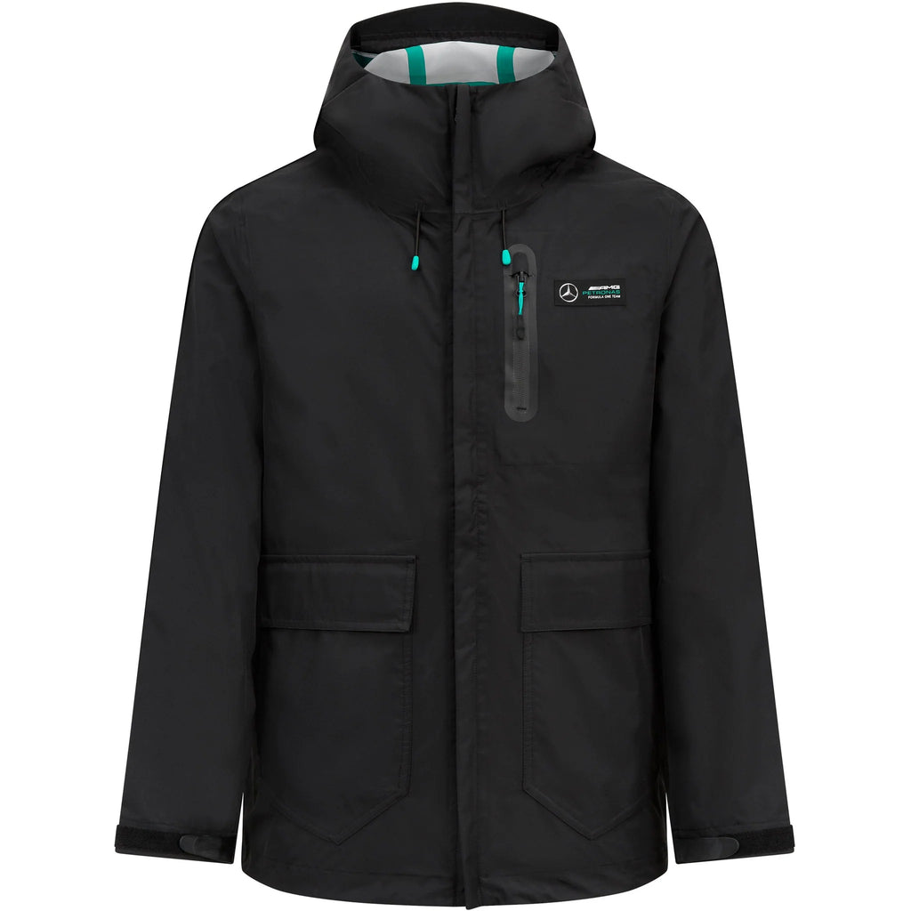 Veste noire performance Mercedes AMG Petronas F1 pour hommes