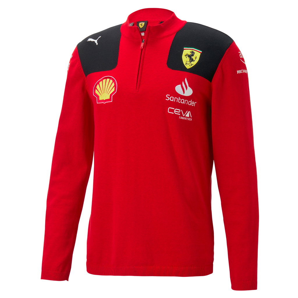 Scuderia Ferrari F1 Team Half Zip Red Sweater