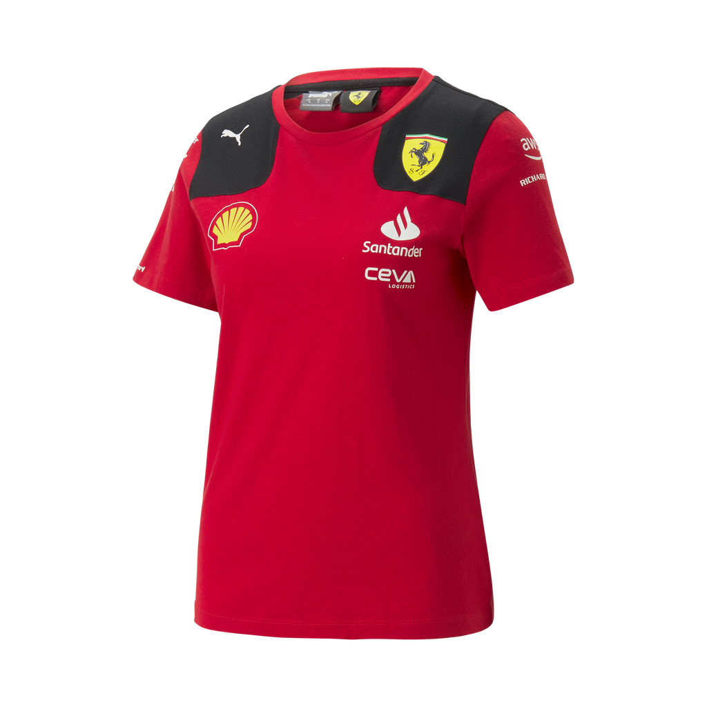 T-shirt rouge pour femme Scuderia Ferrari F1 Team