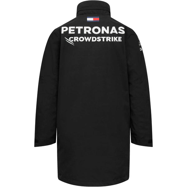 Veste de pluie noire Mercedes AMG Petronas F1 pour hommes