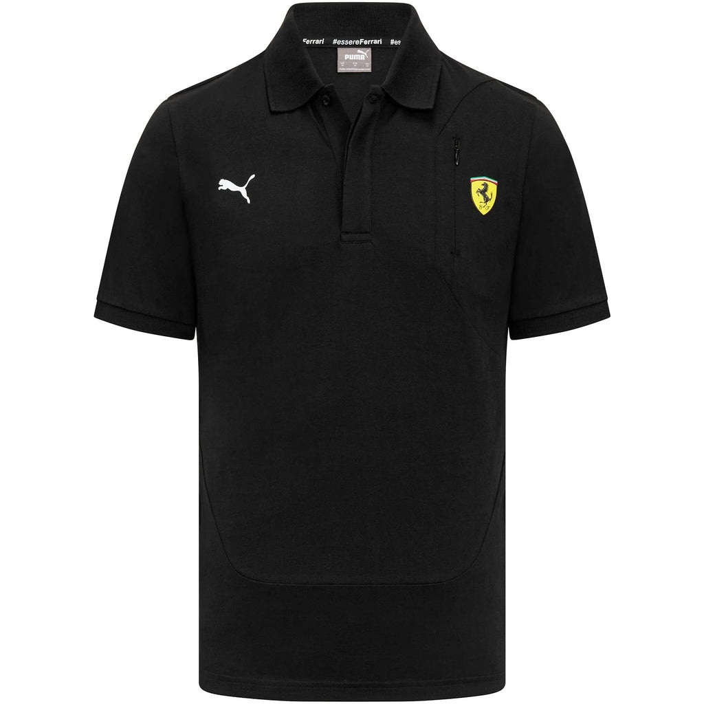 Scuderia Ferrari F1 Team Mens Classic Red/Black Polo